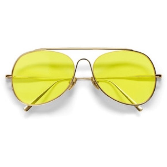 Acne Studios Large Yellow Spitfire Sunglasses